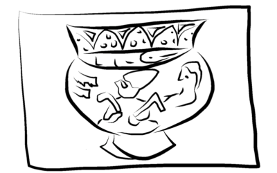 Vaso in stile antico Egitto